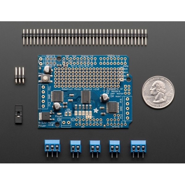 Adafruit Motor/Stepper/Servo Shield For Arduino V2 Kit - V2.3 - Snail Shop